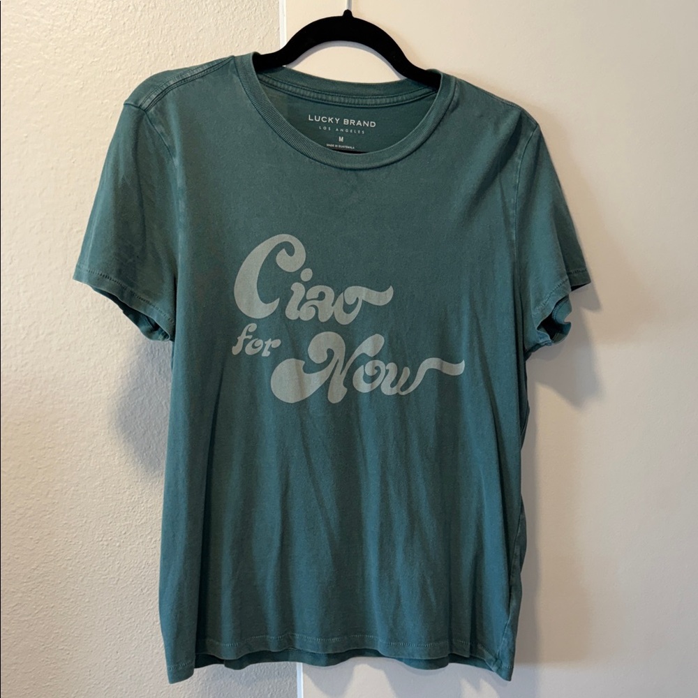 Lucky Brand Teal 'Ciao for Now' Tee